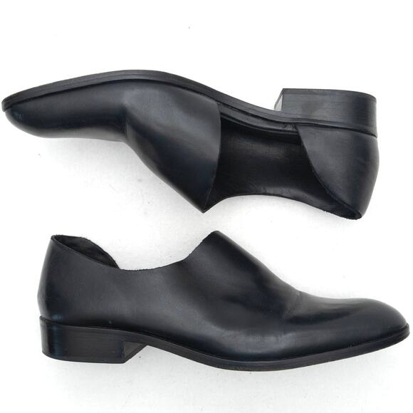 Marciante Black Leather The Marie Flats Shoes Size 9.5 - Picture 6 of 10